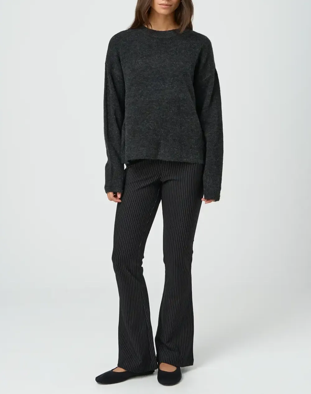 High Rise Pinstripe Pant