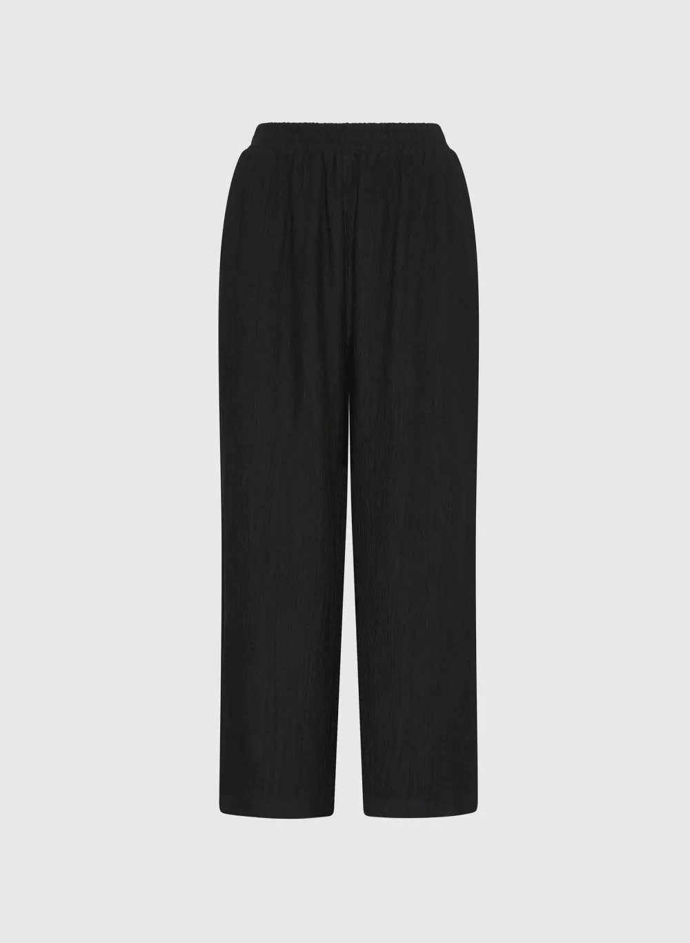 Black Jacquard Wide-Leg Pants