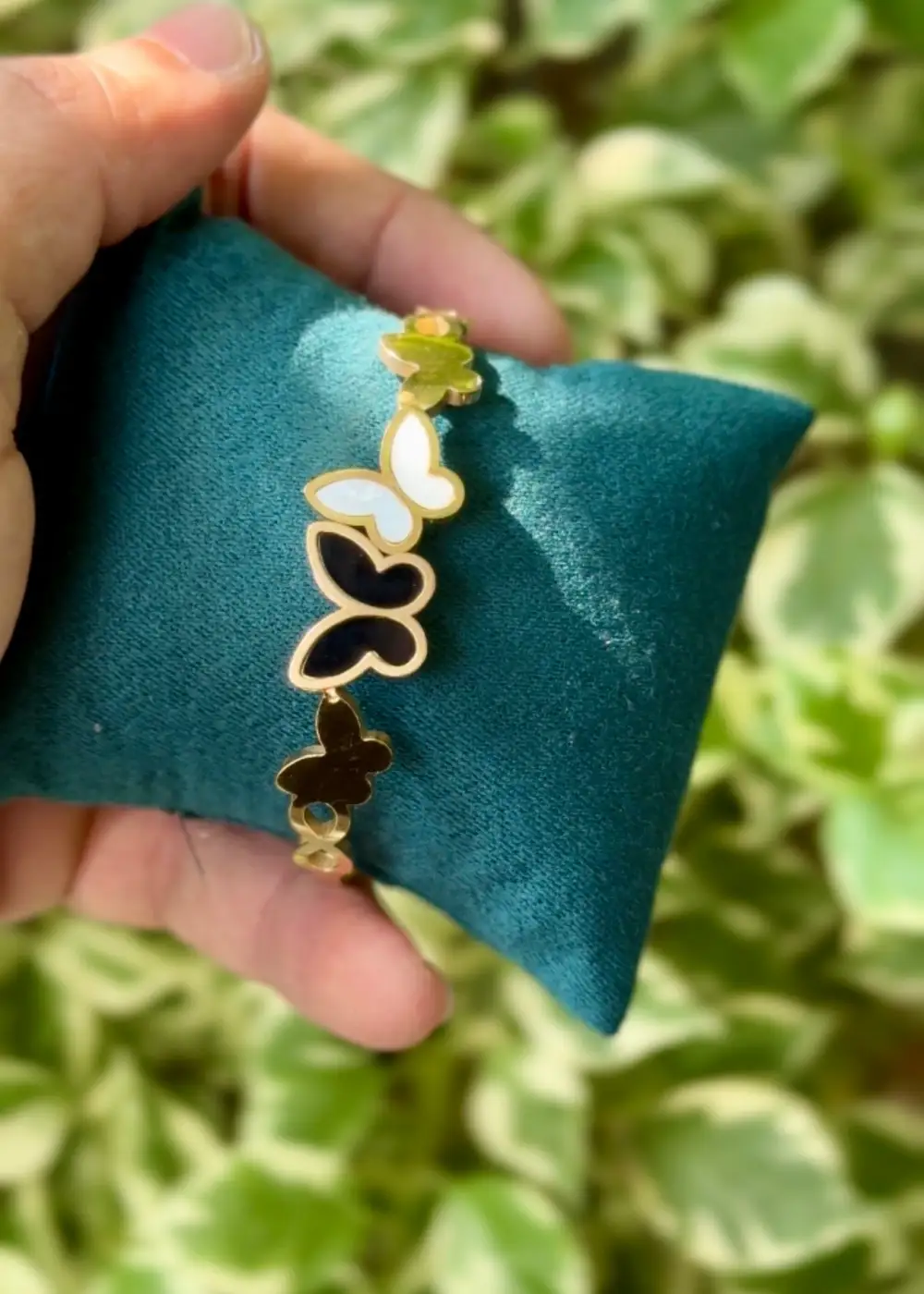 Trio Butterfly Charm Cuff Bangle