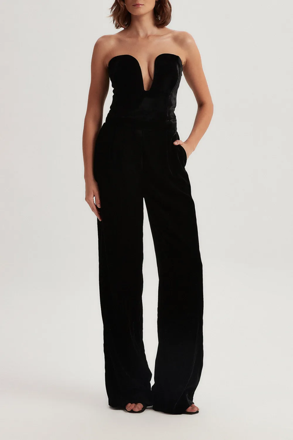 Strapless Jumpsuit-Black