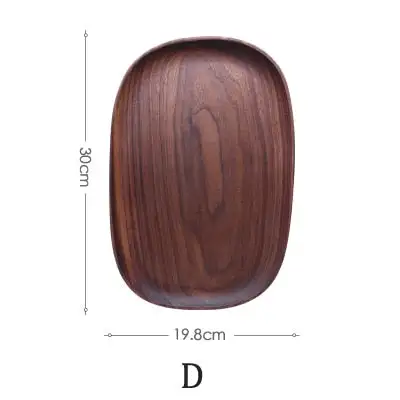 (Store Closing Sale) Wooden Irregular Oval Solid Pan Plate