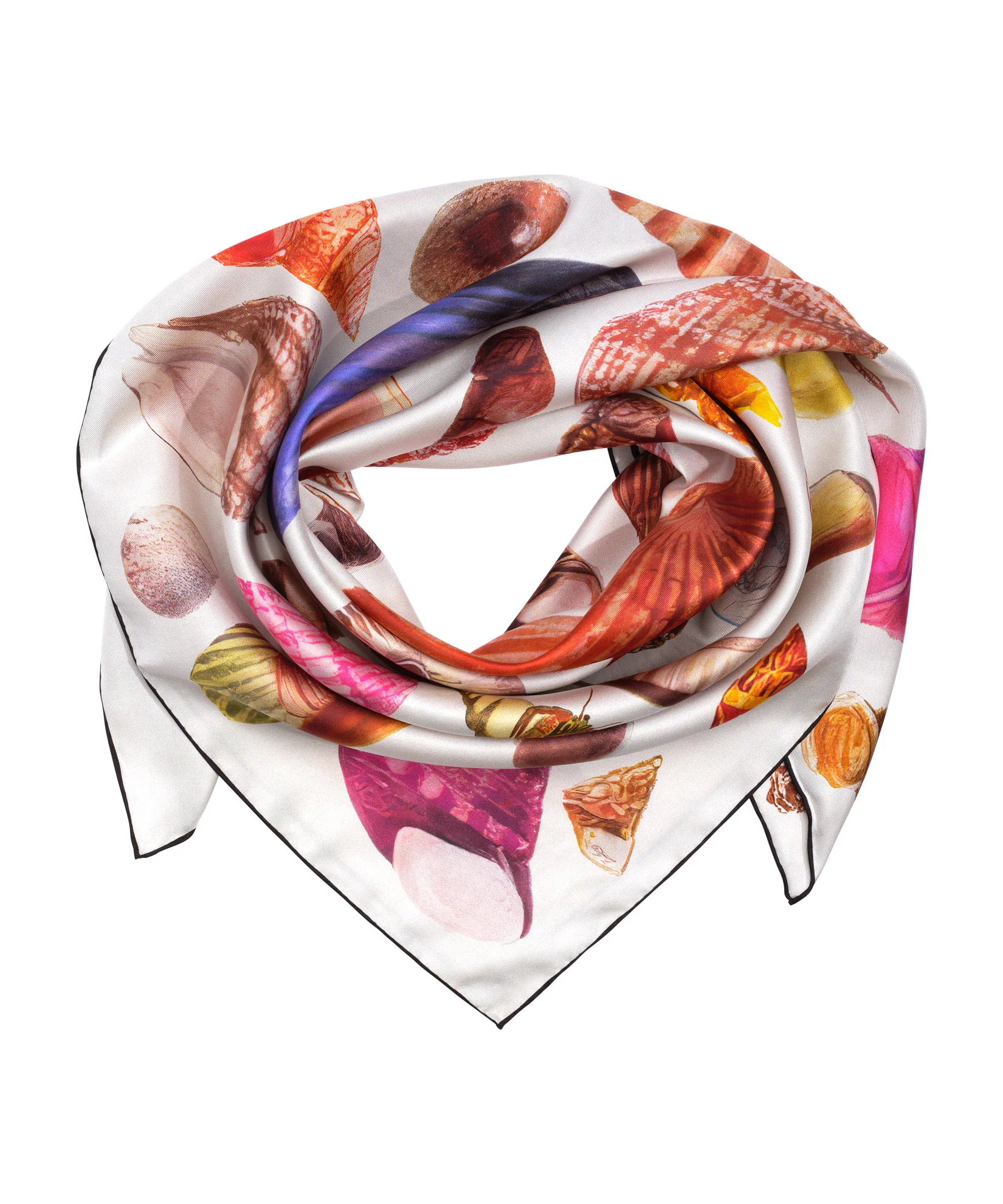 Sea Treasures Casual Style Silk Square Scarf