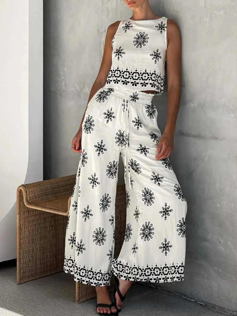 Printed Tank Jumpsuit