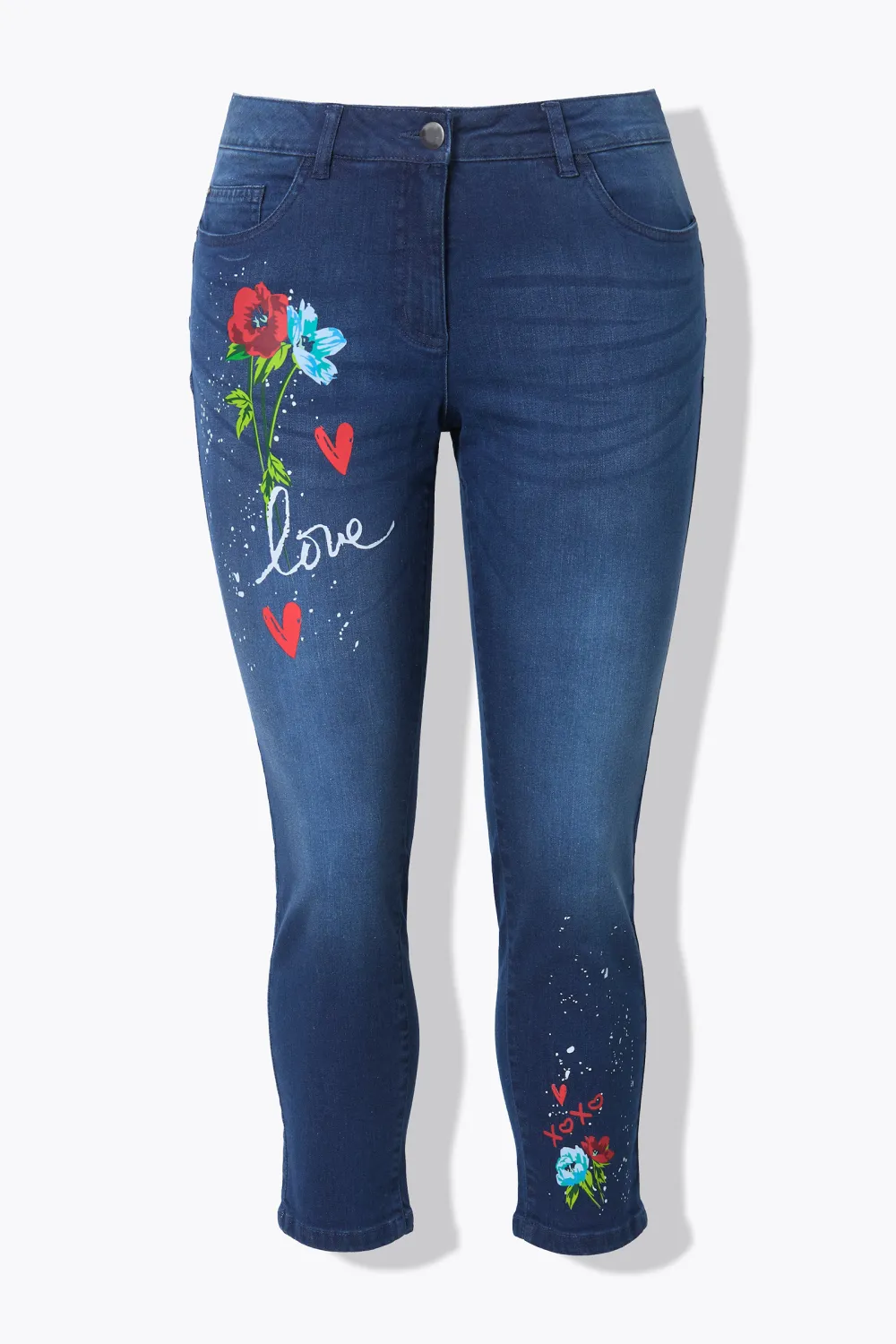 Love Flower Printed Jeans