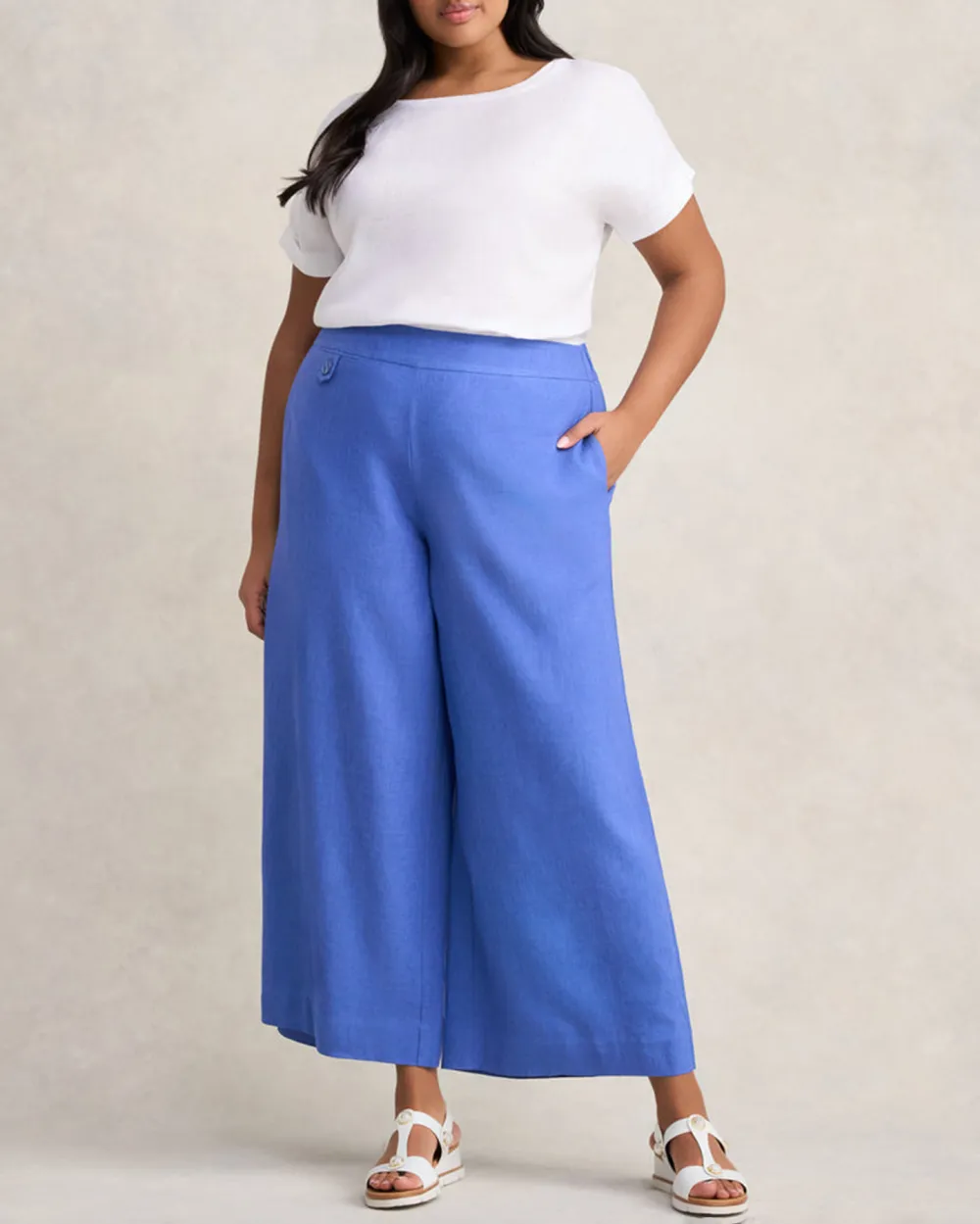Pocket Detail Wide Leg Pant