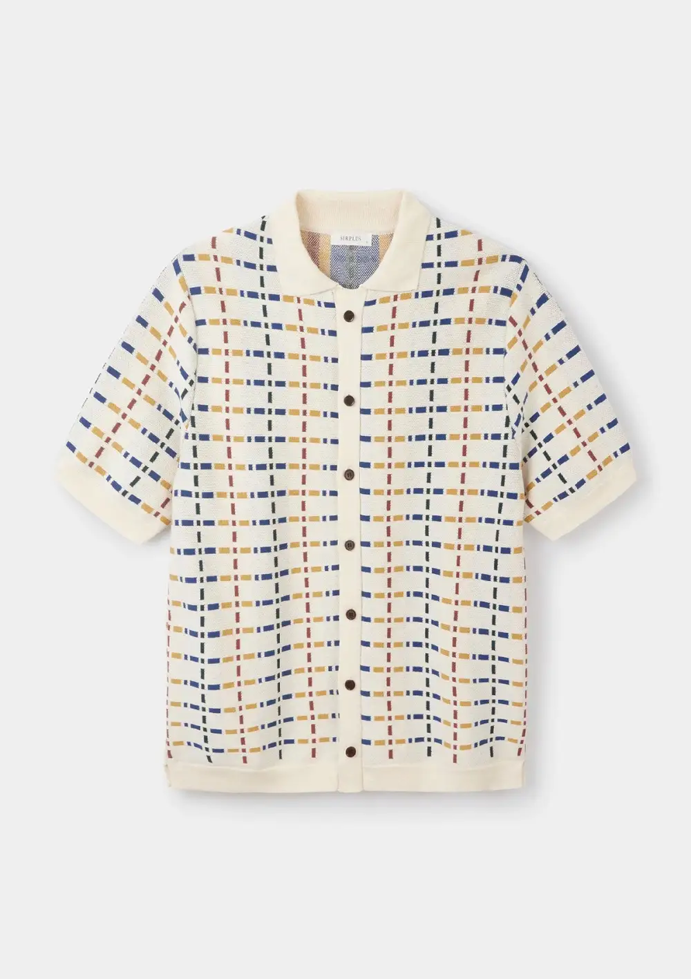 Mosaic Check Jacquard-Knit Polo