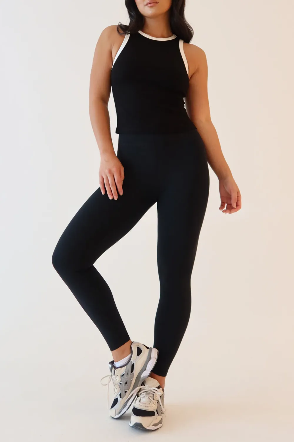 Contrast Ribbed Tank Top