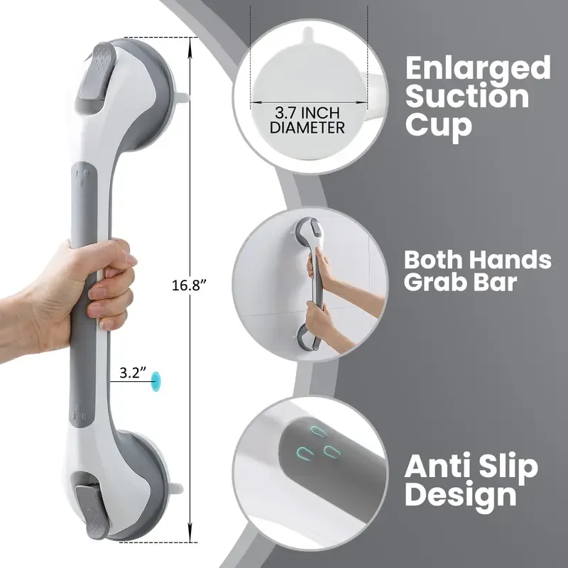 New Drill-Free Large Suction Cup Safety Grab Bar Bathroom Door Toilet Elderly Anti-Slip Waterproof Handle