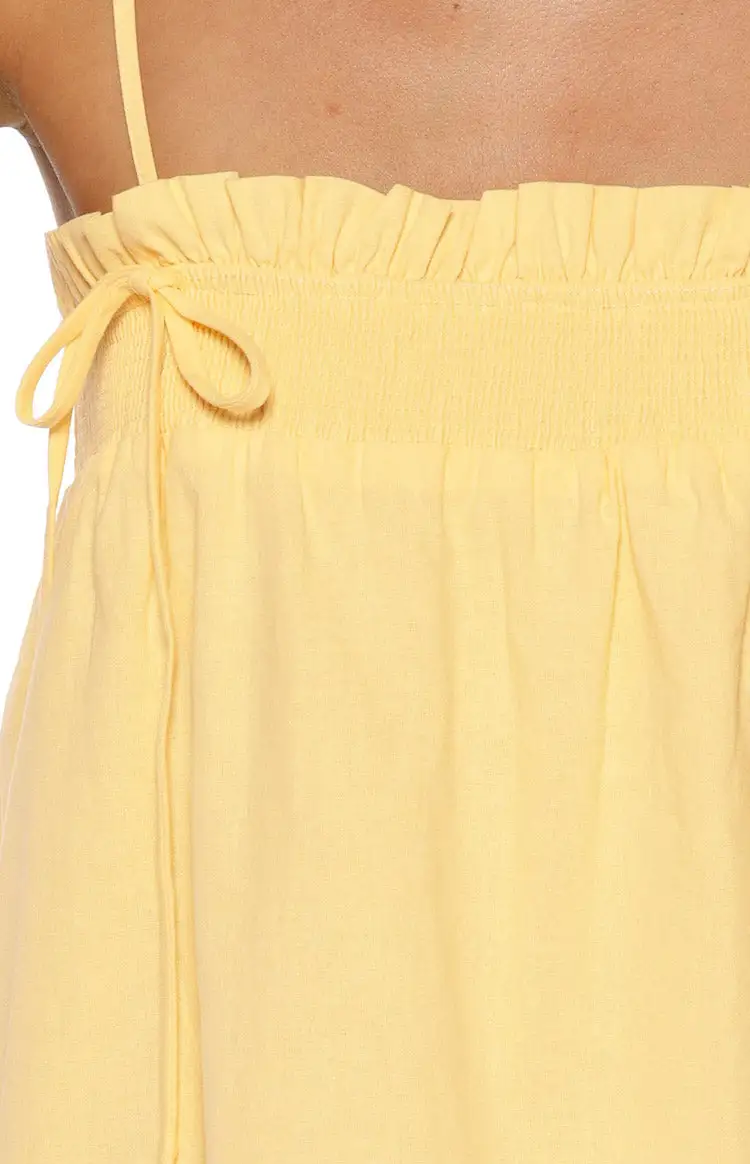 Ruched Square Neck Shirred Mini Dress