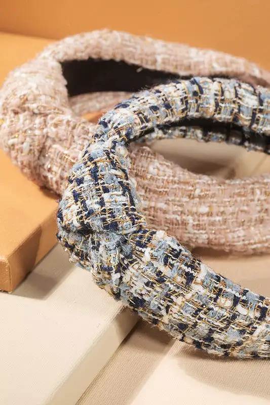 Tweed Top Knot Hairband