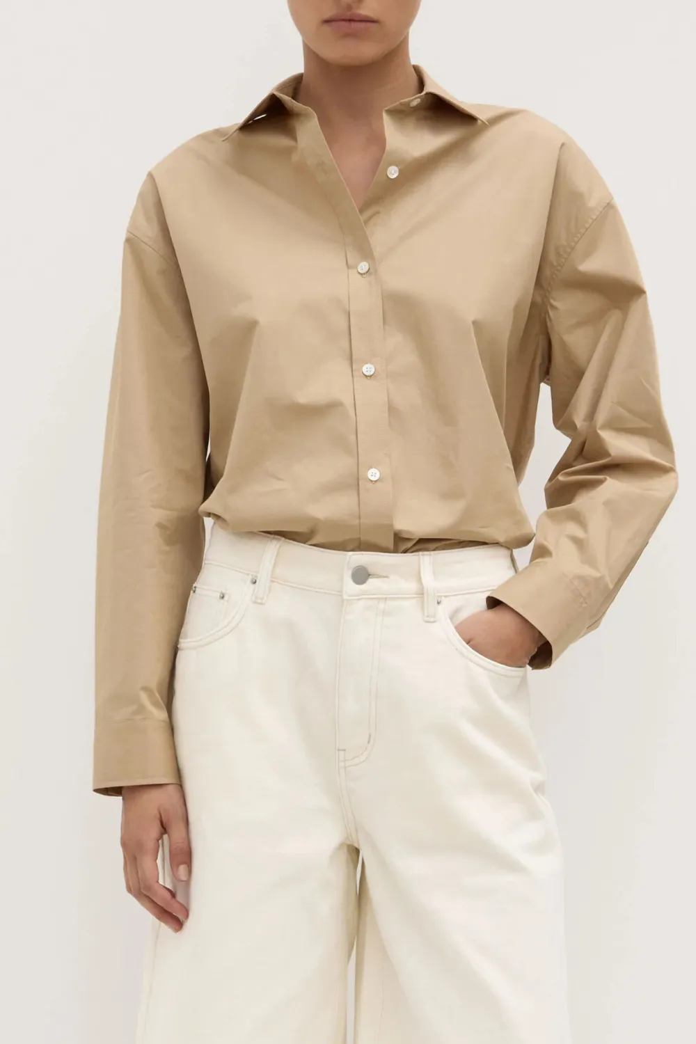 Long Sleeved Cotton Poplin Shirt