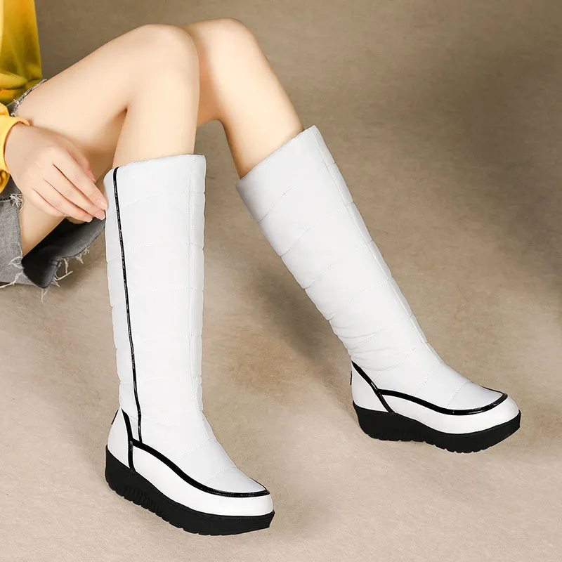 Knee-High Plush Fleece Snow Boots