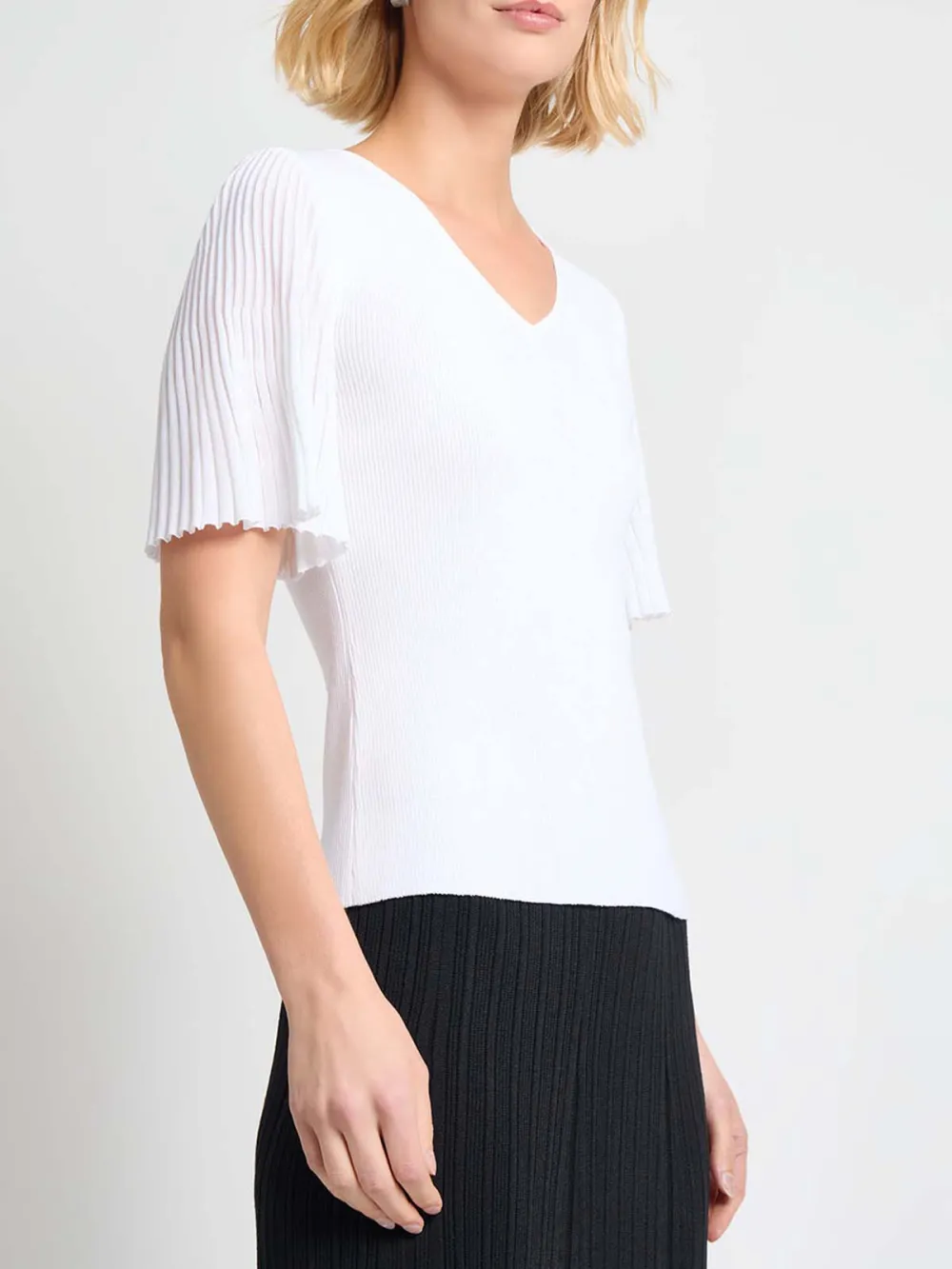Sheer Flutter Sleeves Tunic
