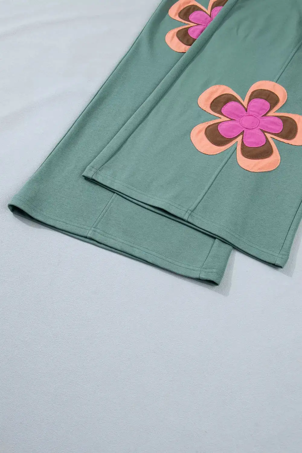 Floral Patchwork Wide Leg Pants