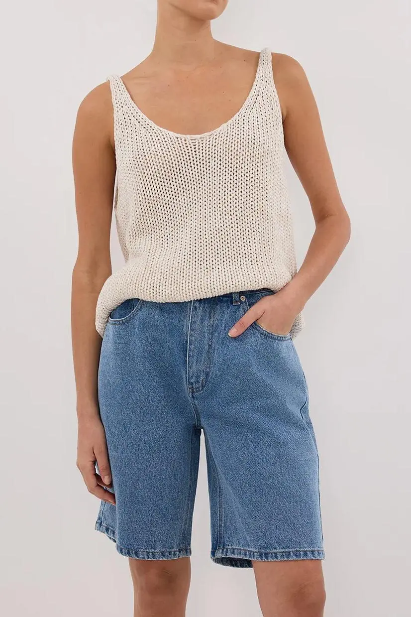 BLUE BERMUDA DENIM SHORT