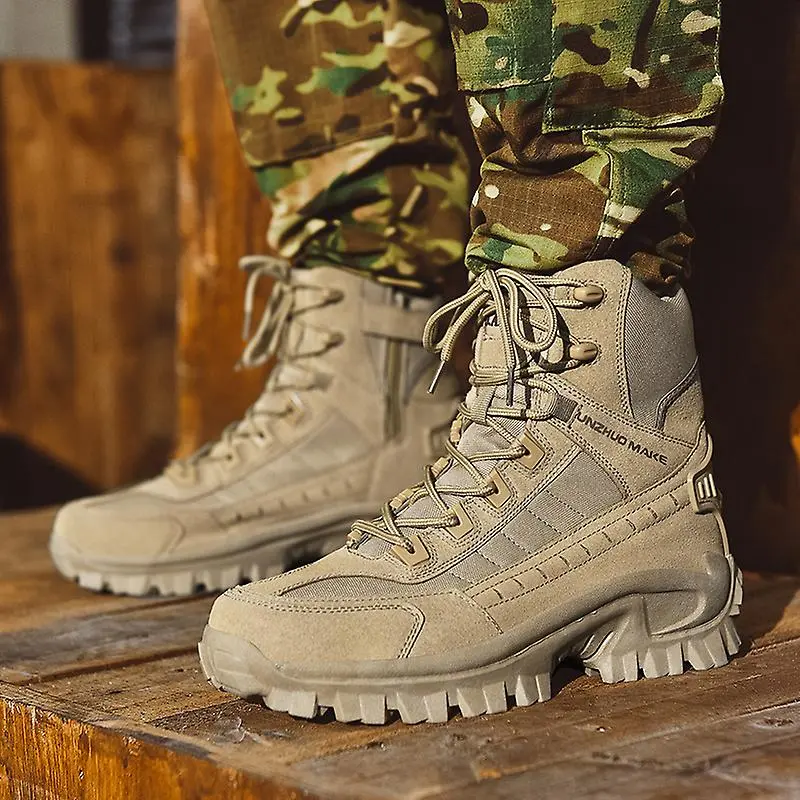 Men's Combat Boots Orthopedic Support Hiking Boots Waterproof Puncture-Resistant Work Boots