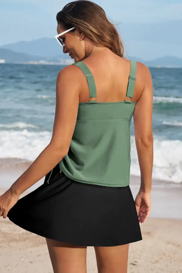 Mist Scoop Neck Tankini Set