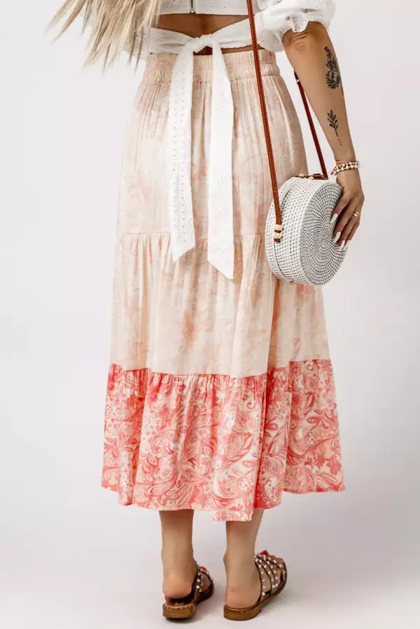 Tailored Maxi Floral Print Skirt