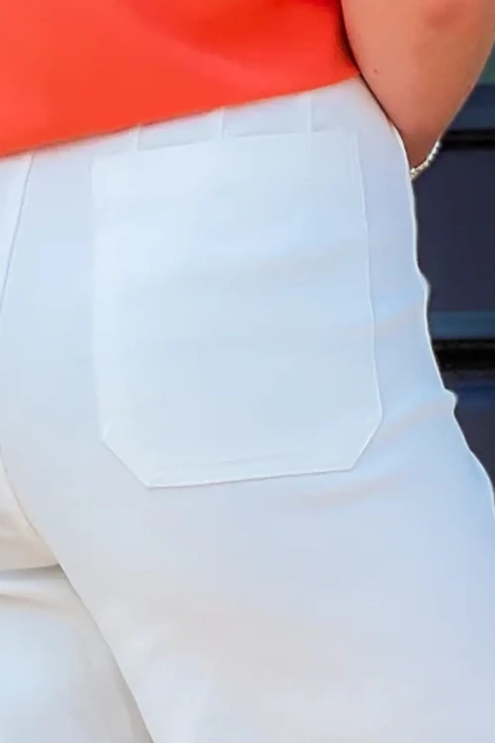 White Casual Loose Trousers
