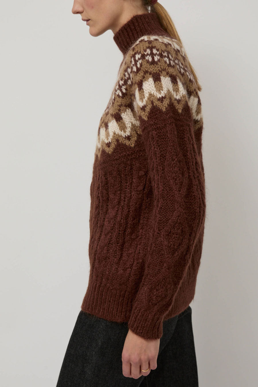 Batoner Nordic Mohair Turtleneck in Brown