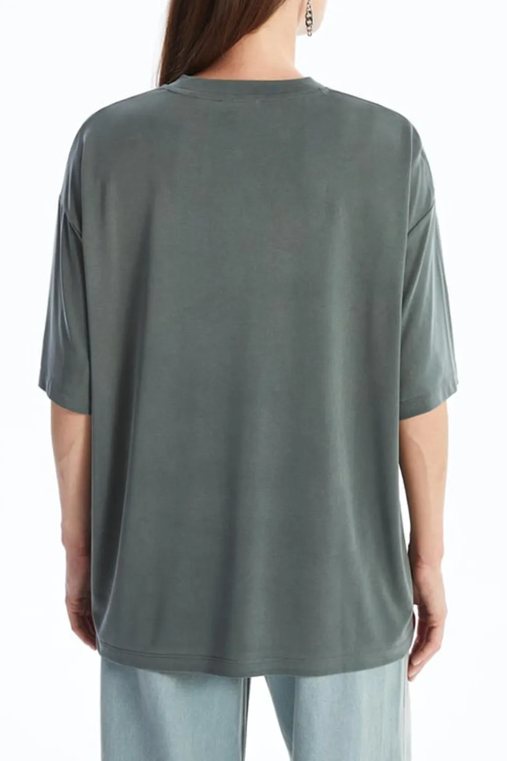 Modal Blended Women's Loose Short Sleeves