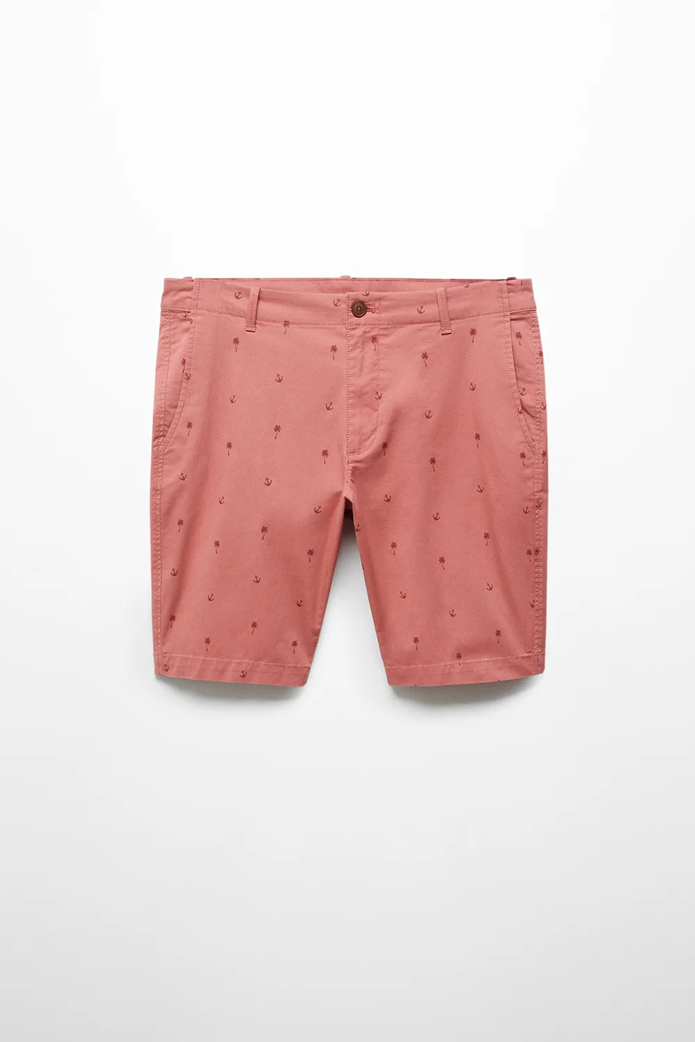 Slim-Fit Cotton Micro-Print Shorts