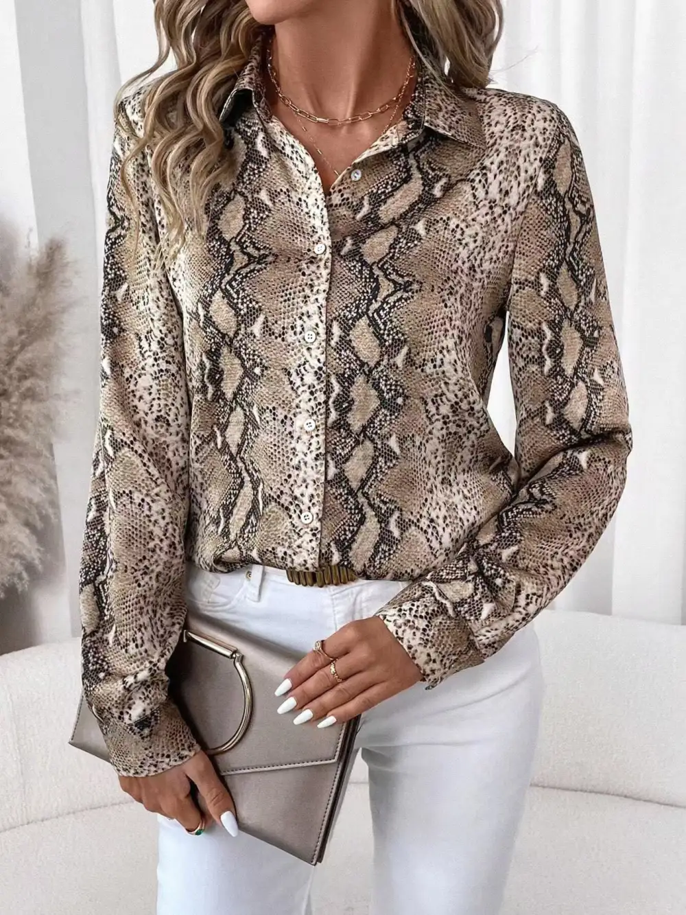 Minimal Print Printed Shirt