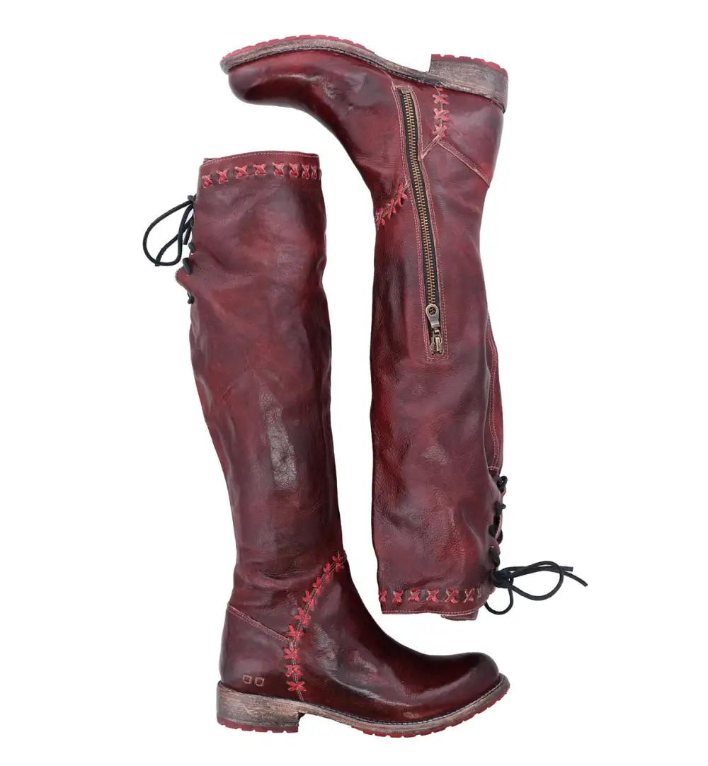 Side Zip Leather Ankle Boots