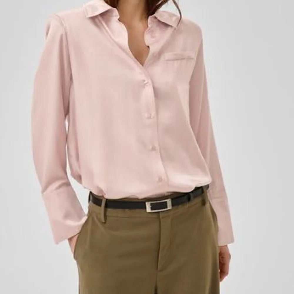 Satin Viscose Button Down Shirt