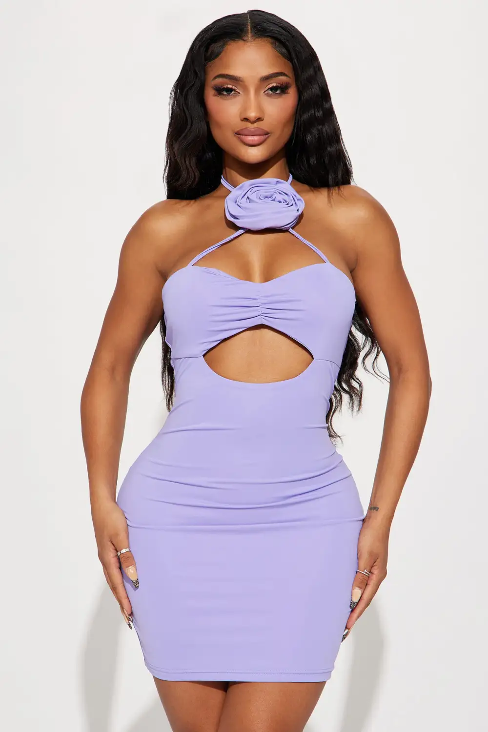 Blake Floral Mini Dress - Lavender