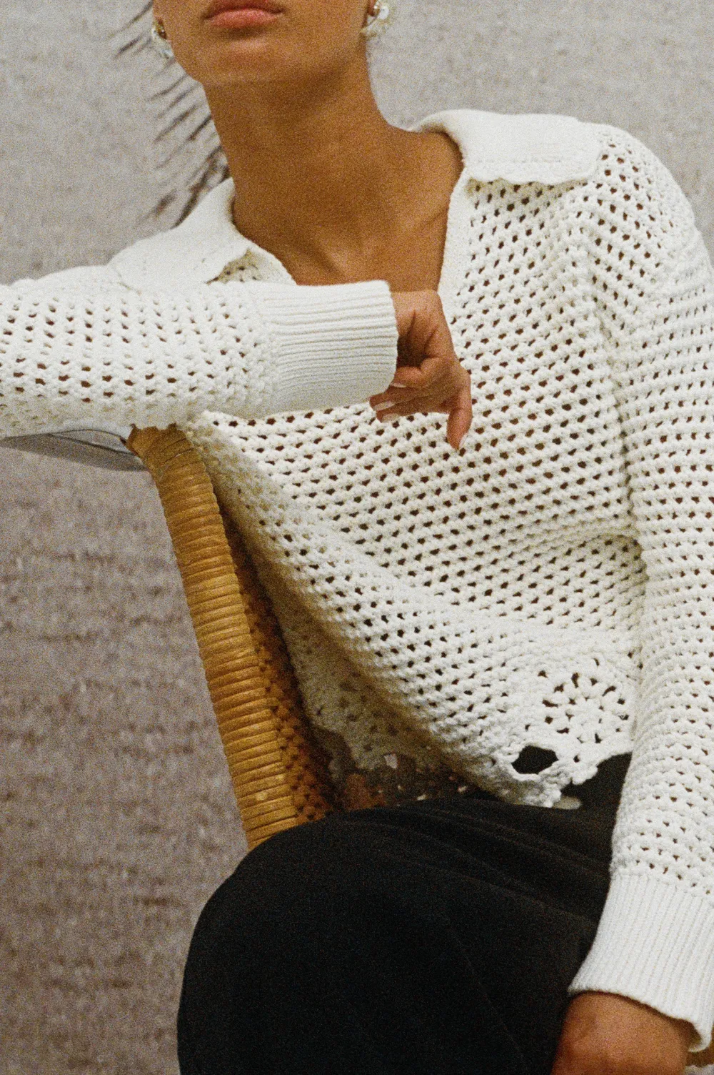 Wave Pattern Ladies' Casual Sweater