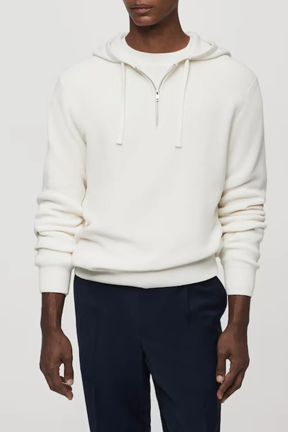 Hooded Knit Sweatshirt