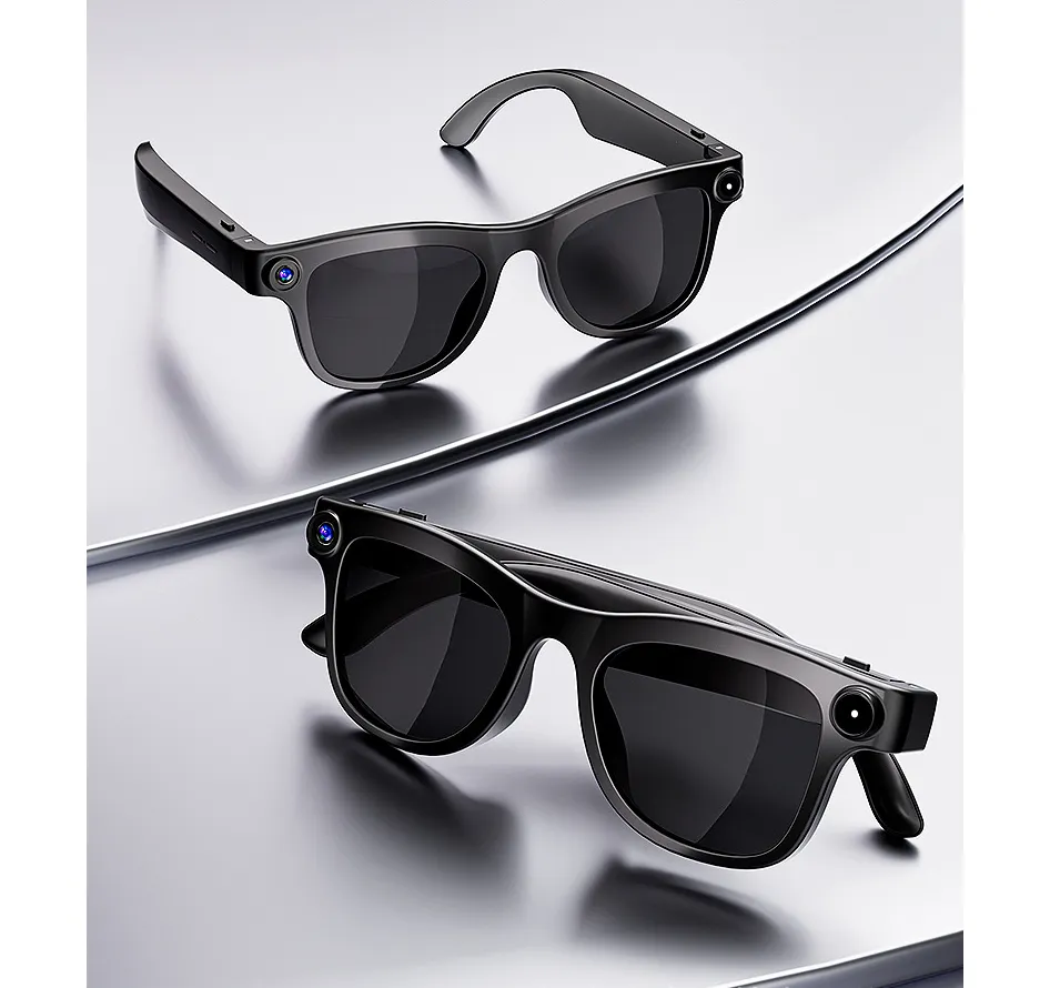 AI Smart Glasses, HD Camera, Bone Conduction Open-Ear Audio