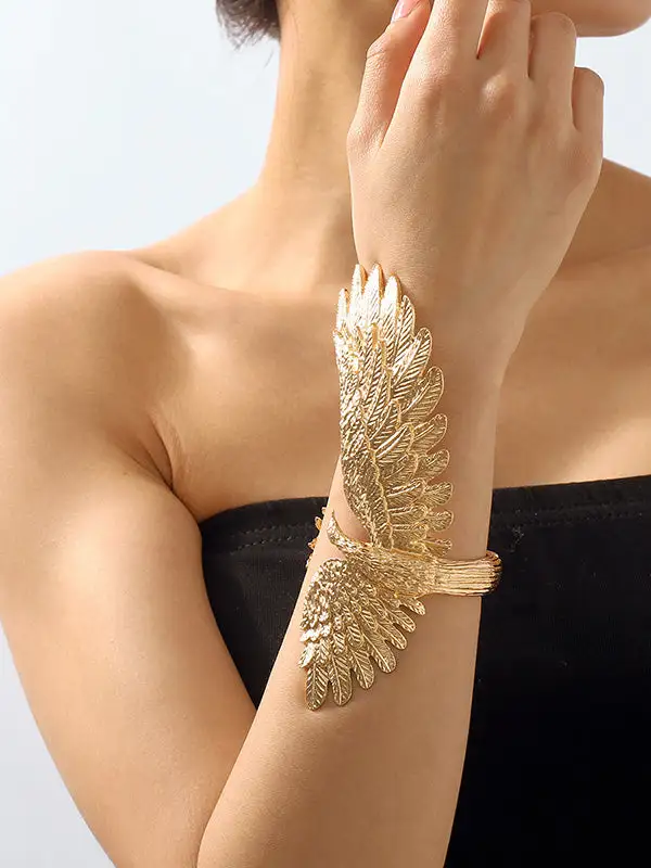 Refined Geometric Alloy Statement Bracelet