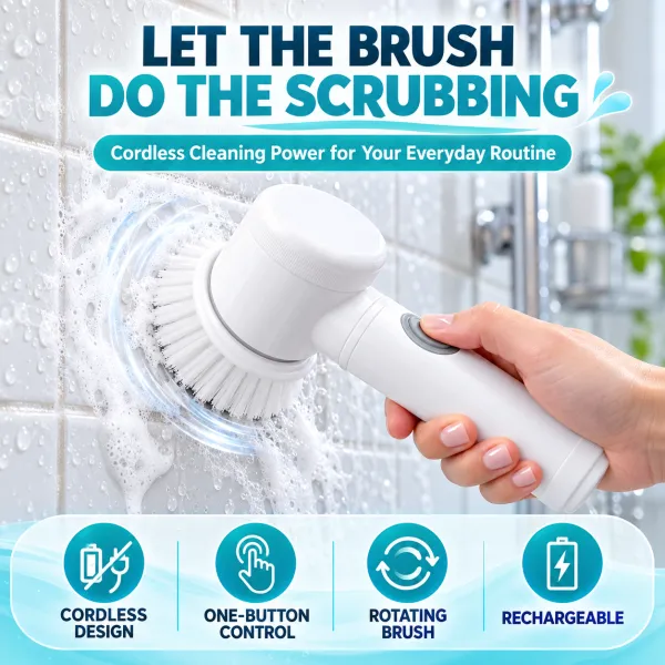 Electric Cordless Handheld Brush for Home Use