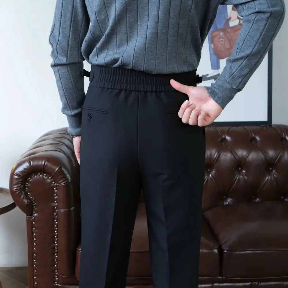 Smart Elastic Side Tab Trousers