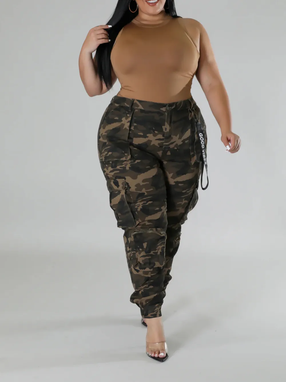 Large Size Fashion Women'S Clothing Style Camouflage Pants