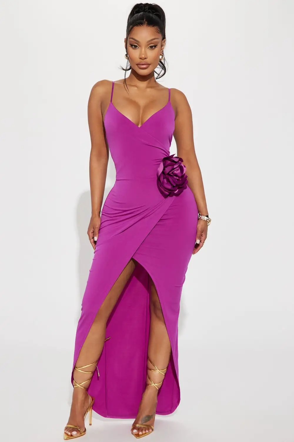 Garner Floral Maxi Dress - Wine