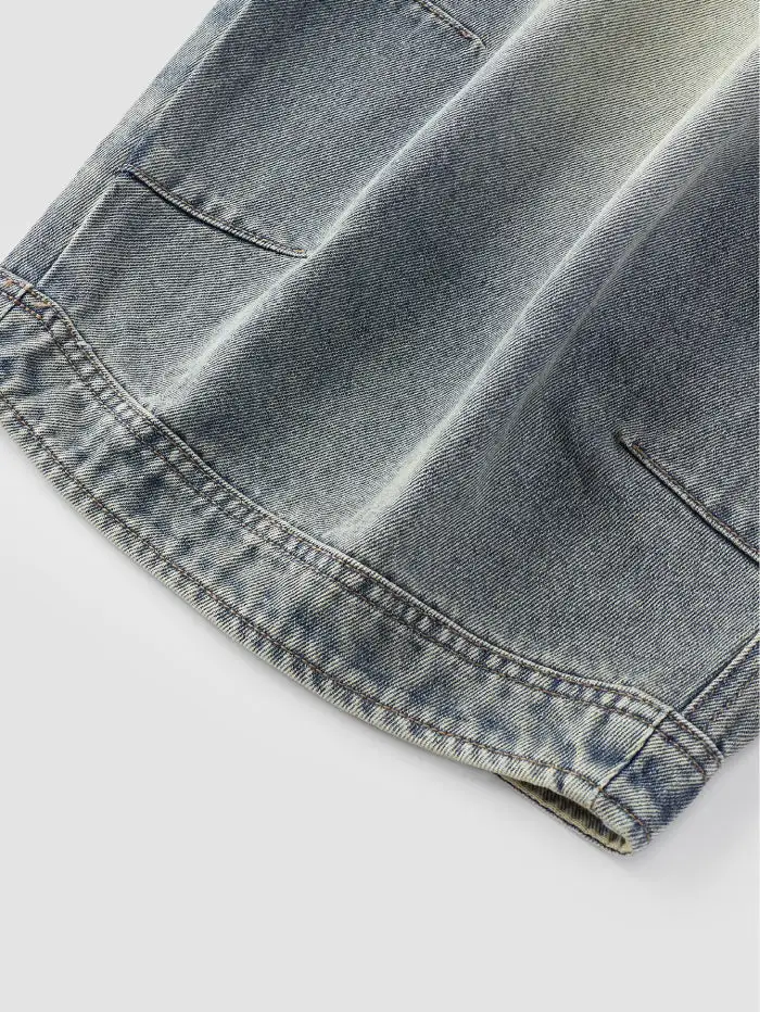 Men's Denim Cargo Denim Shorts