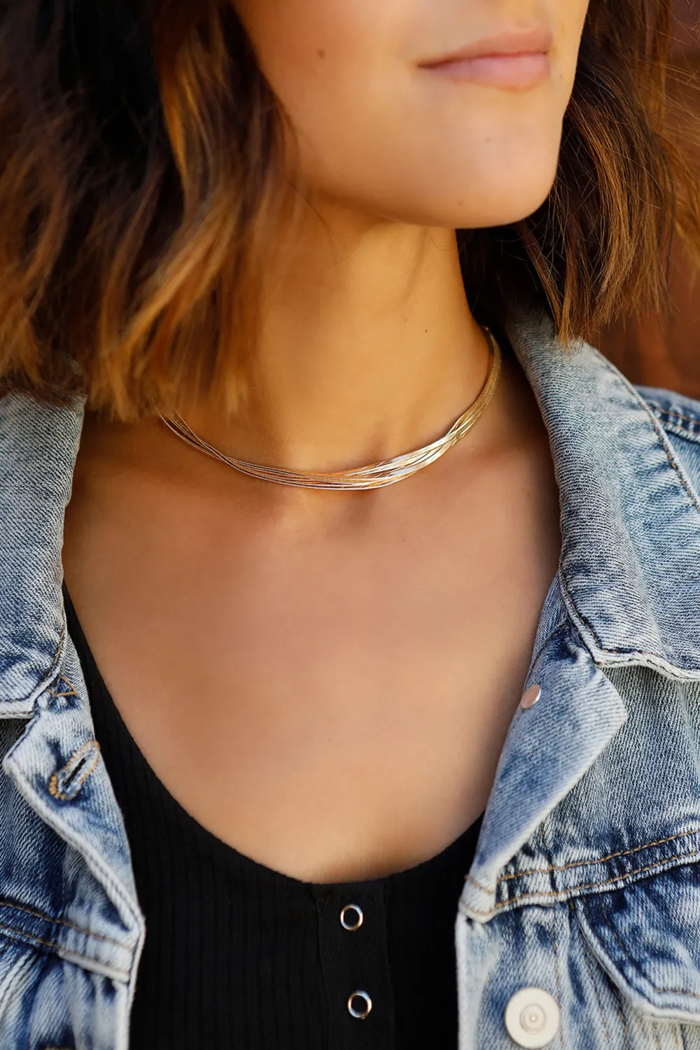 Creative Design Snake Pattern Gold Necklace