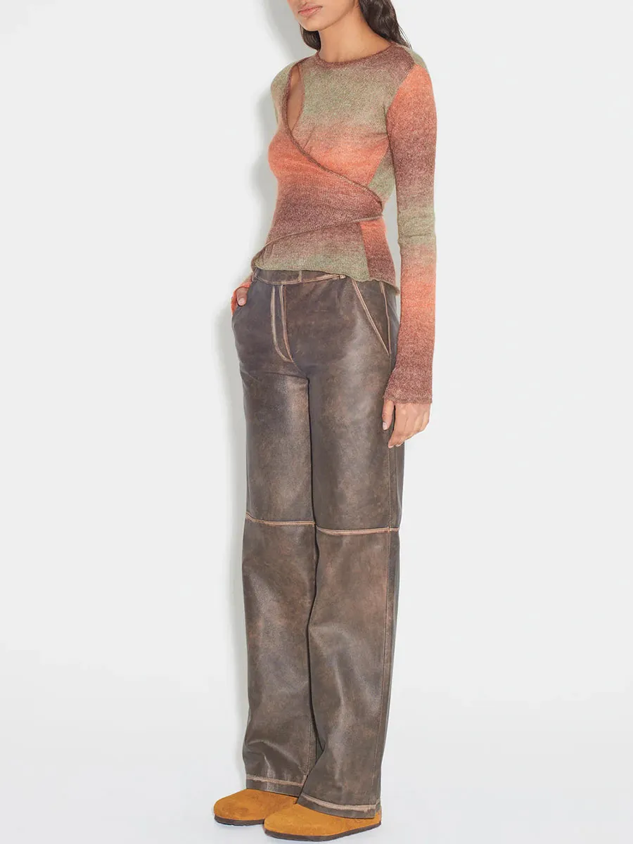 Asymmetric Cutout Knit Sweater