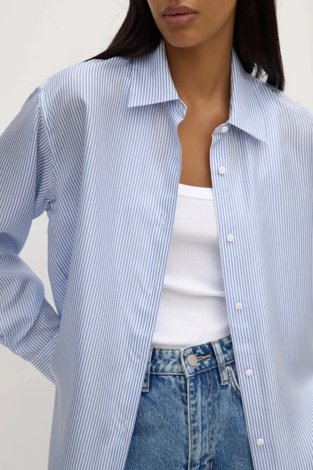 Long Sleeved Cotton Poplin Shirt