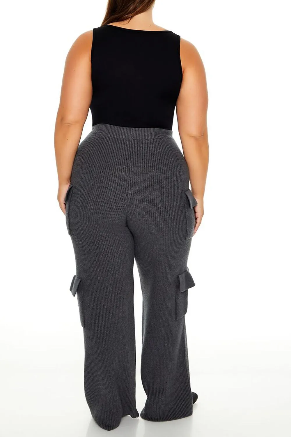 Plus Size Sweater-Knit Cargo Pants