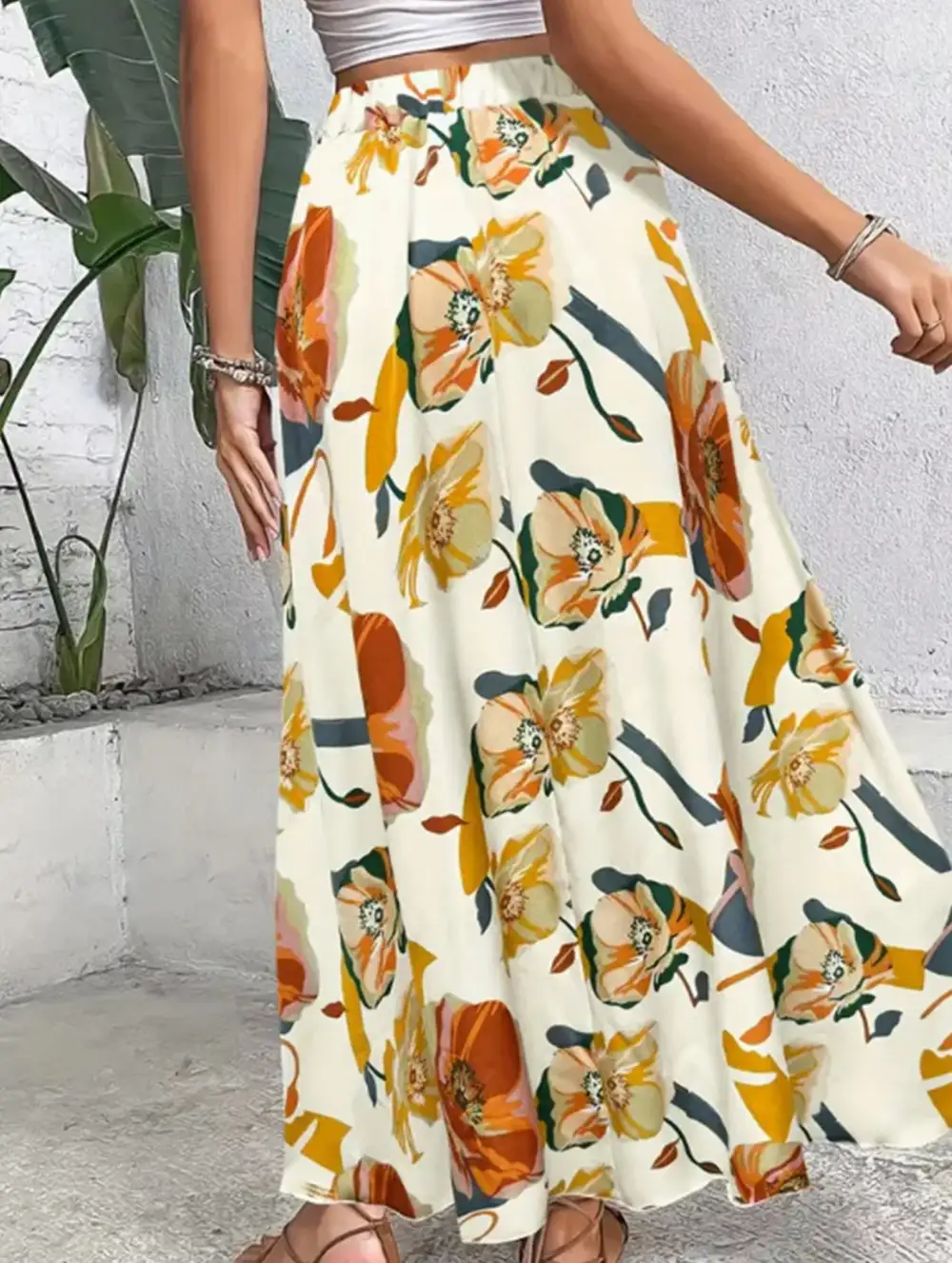 Everyday High Waist Midi Skirt