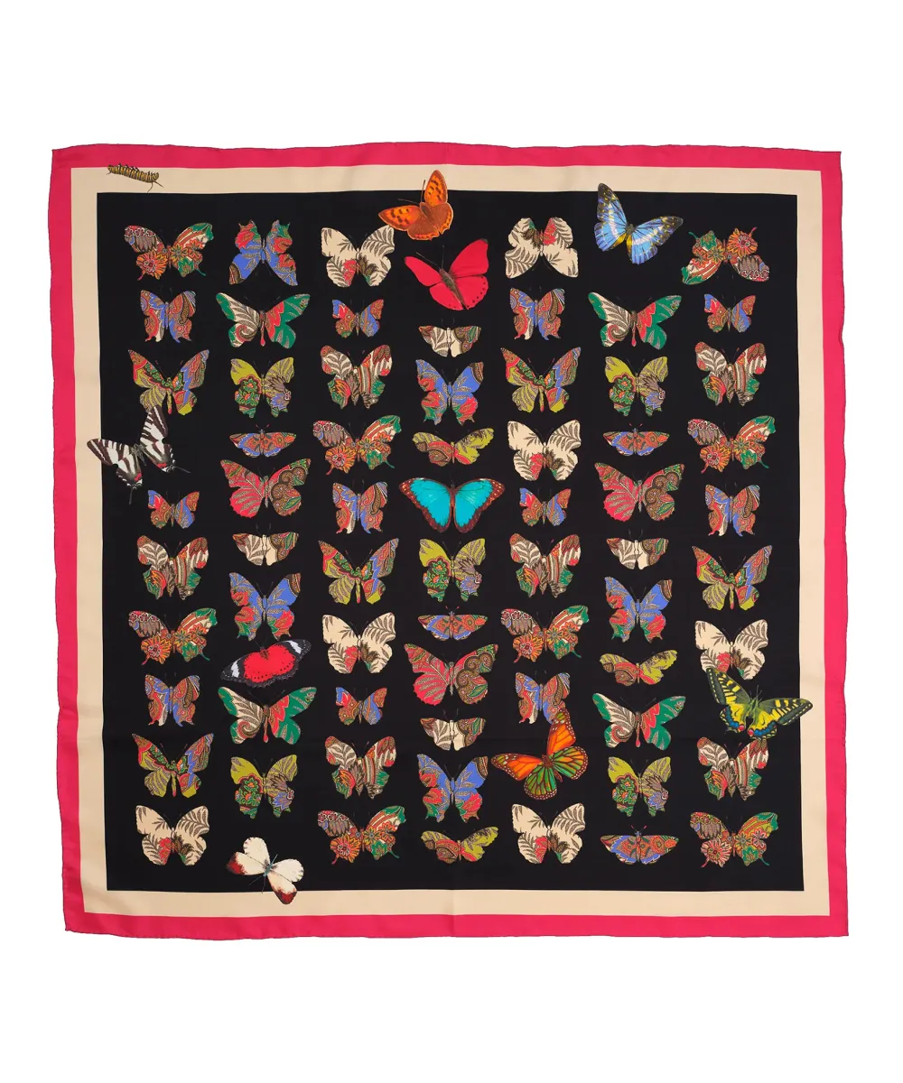 Multicolor  Art Graphic Silk Square Scar