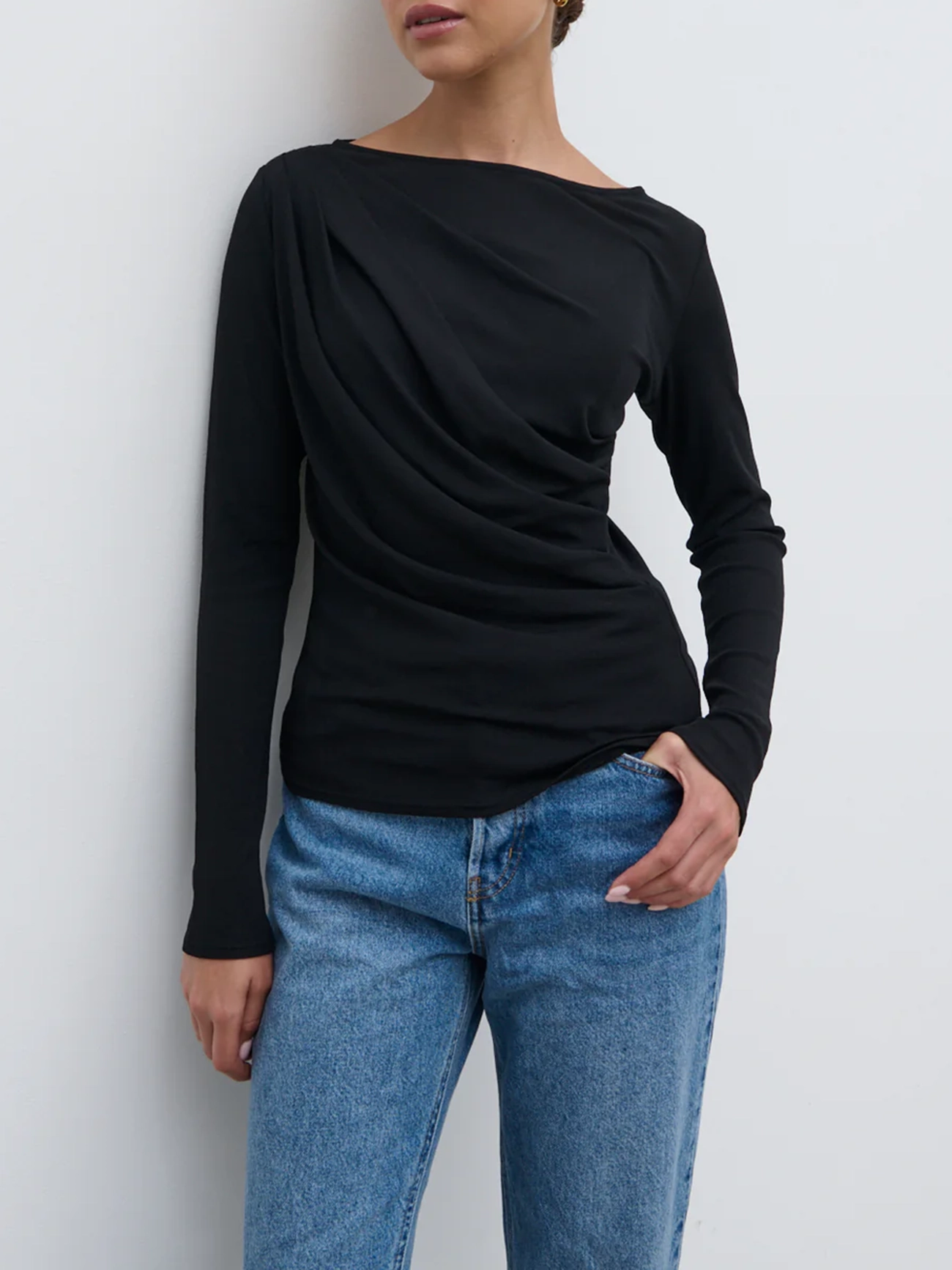 Semi-Sheer Jersey Top