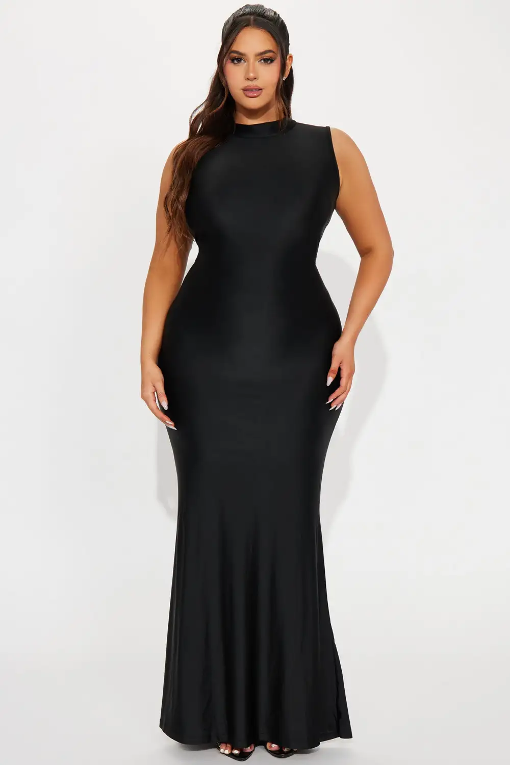 Barcelona Backless Maxi Dress - Black