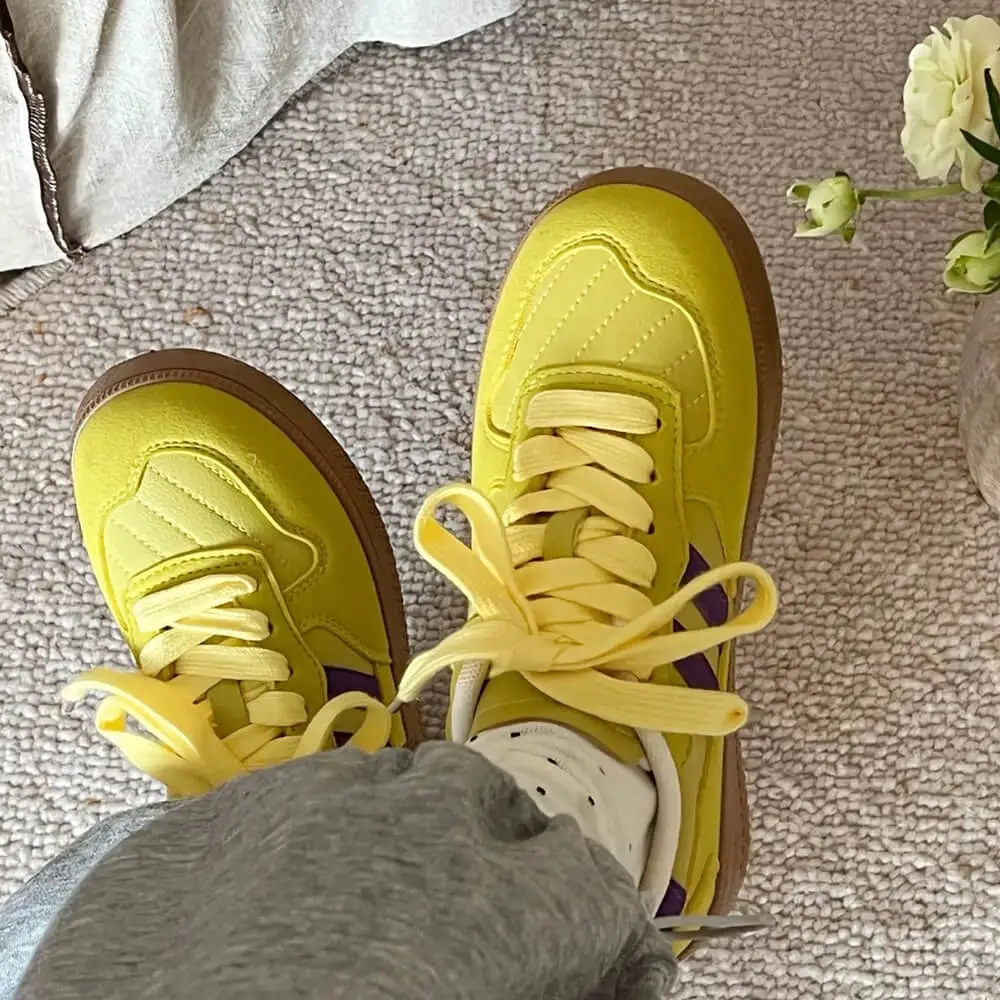 Saturday School Sneakers In Yellow