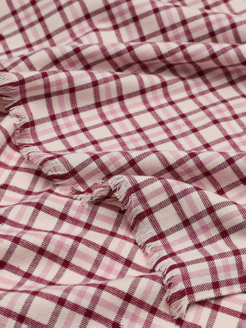 Retro Checkered Fringed Scarf