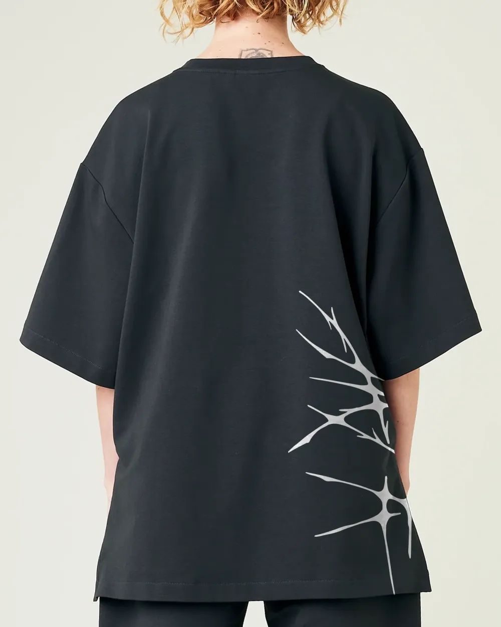 COTTON JERSEY SHORT DROP SLEEVE TOP